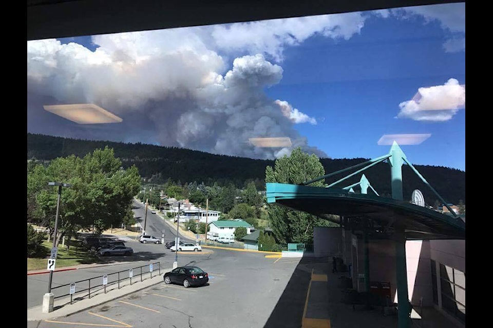 Cordy Cox photo. From the window of her room in the maternity ward at Cariboo Memorial Hospital on Friday, July 7 Cariboo Cattlemen’s Association president Cordy Cox would see the wildfire on Fox Mountain as her labour progressed.