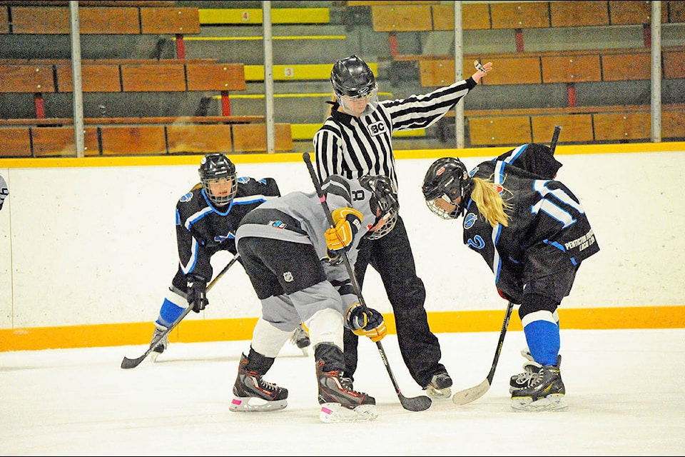 The Williams Lake Bantam Female Timberwolves got the win they were looked for Saturday morning in a game against Penticton in OMAHA league action. Angie Mindus photos