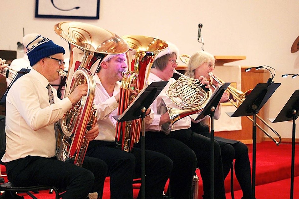 What TubaJohn concert could be complete without a brass band to close out the evening - and of course a few sing along carols to go with? Here the Cariboo Christmas Brass Ensemble blasts out a jolly tune.