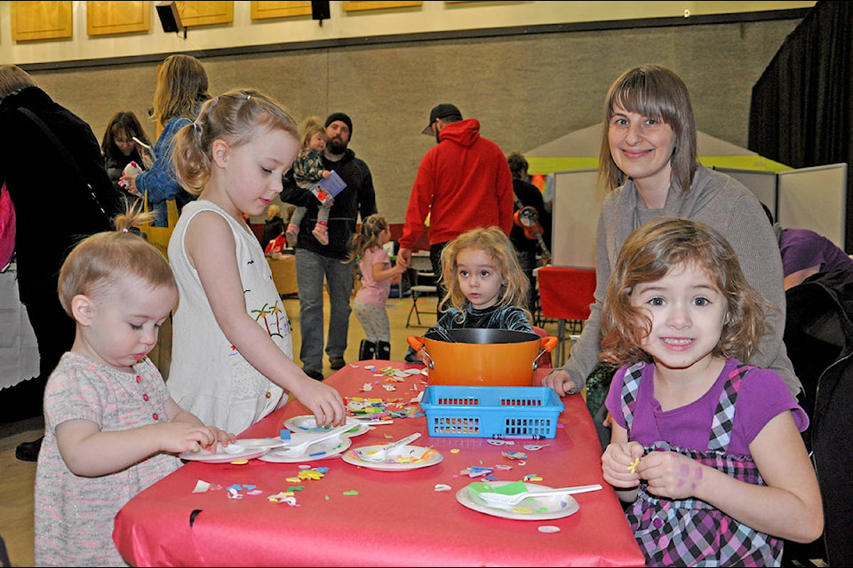 The alphabet soup craft table was a popular one Sunday during the Cariboo Chilcotin Partners for Literacy’s Family Fest.