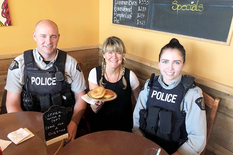 Coffee with a Cop at the Bean Counter recently gave the public a chance to have a visit with police on a more personal level.