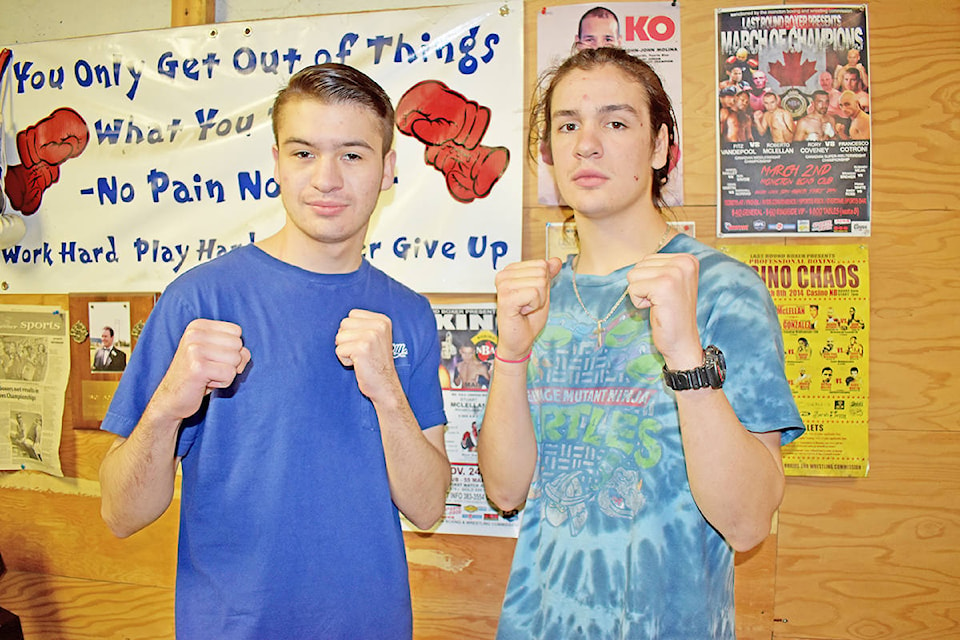 Greg Sabatino photo Williams Lake Boxing Gym members Arthur (left) and Duncan McLellan were in action Nov. 9 in Abbotsford for a pair of bouts.