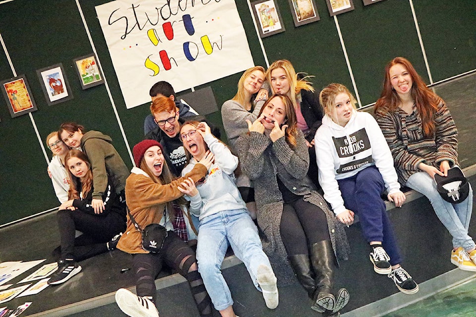 At Lake City Secondary Williams Lake Campus this week student artists of all types are showcasing their work in a group show called the LCSS Student Art Exhibition to celebrate the end of the winter semester. (Patrick Davies photos - Efteen)