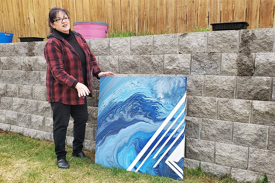 Ruth Hoehne of Williams Lake has been gifting paintings during the COVID-19 pandemic. Here is one she has created for Cariboo Memorial Hospital. (Monica Lamb-Yorski photo - Williams Lake Tribune)