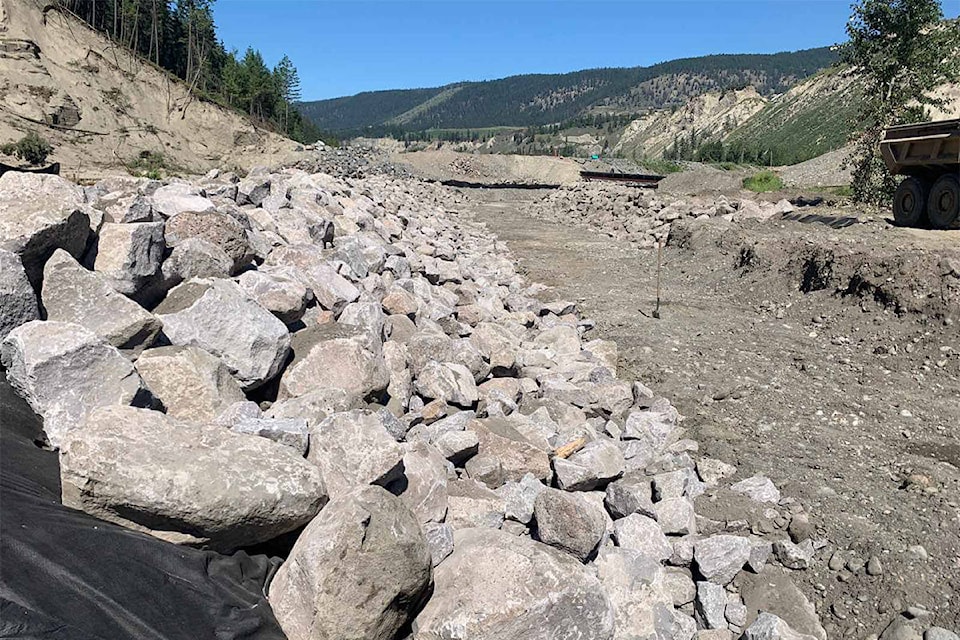 Work to divert the Williams Lake River away from the slopes and closer to the lagoons is underway as repairs to flood damage continues in the river valley. (Gary Muraca photo)