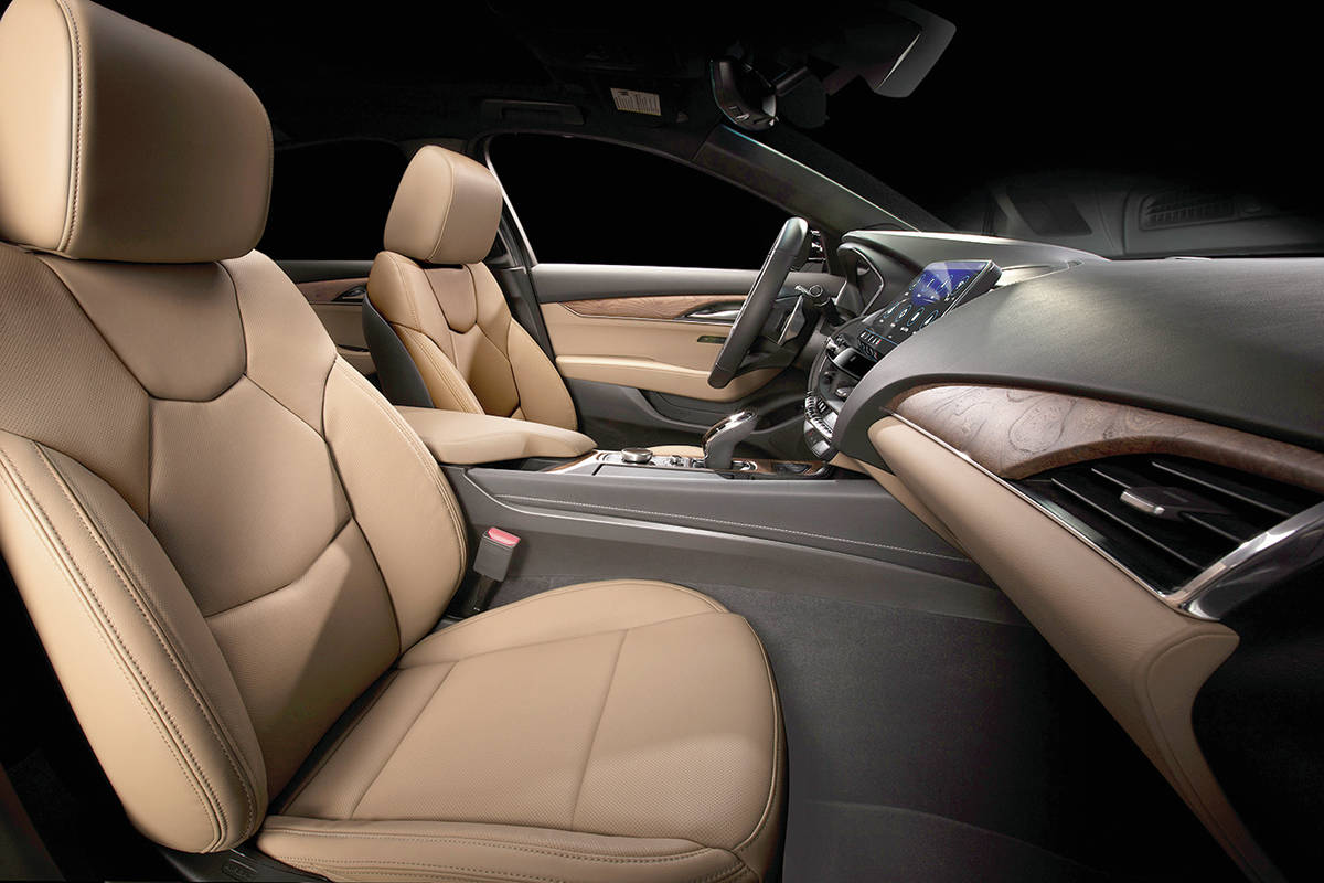 There are numerous CT5 trim levels, of course, but the base car for $42,000 comes with a four-cylinder engine, faux leather seats, all the usual power amenities and standard emergency braking. PHOTO: CADILLAC
