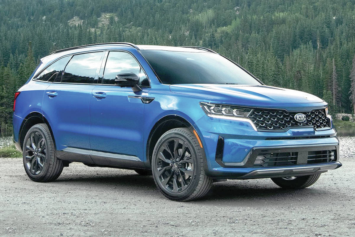 The redesigned Kia Sorento will be available as a front-wheel-drive hybrid model, but not until after the launch. PHOTO: KIA