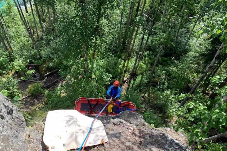 Three members of Central Cariboo Search and Rescue emerged with the most training hours in B.C. which were garnered mostly through wild land rope rescue training. (Photo submitted)