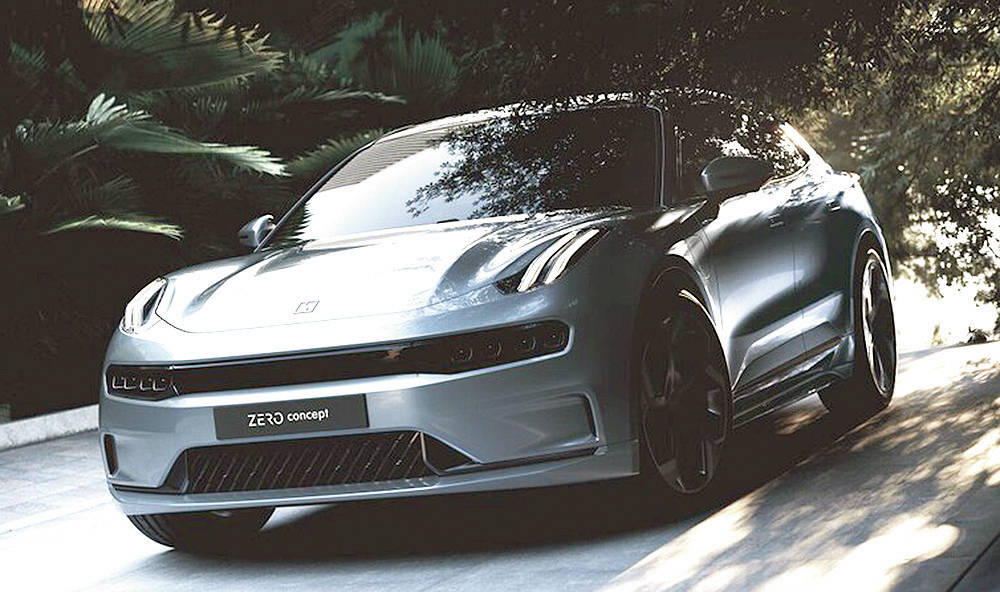 The Zero EV is expected to arrive in North America, with two electric motors producing 536 horsepower. PHOTO: LYNK & CO