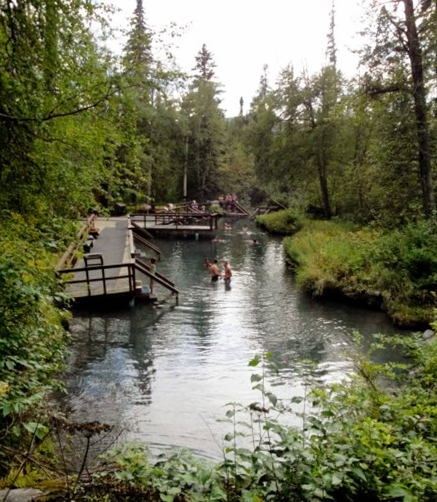 The lower pool of the Liard River Hot Springs in Northern British Columbia. (photo: Amy Attas)