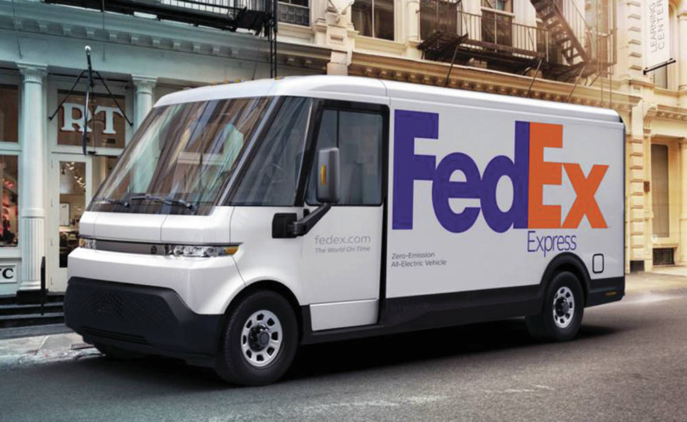 FedEx is BrightDrops first customer with 500 EV600 vans ordered. Fleet-management company Merchants Fleet is the second customer, with an order for 12,600. PHOTO: GENERAL MOTORS