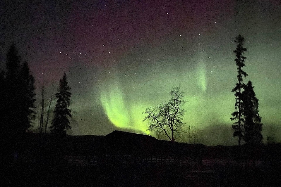 Northern Lights in the skies east of Williams Lake. (Bryna Martin/Big Camp Creek Ranch)