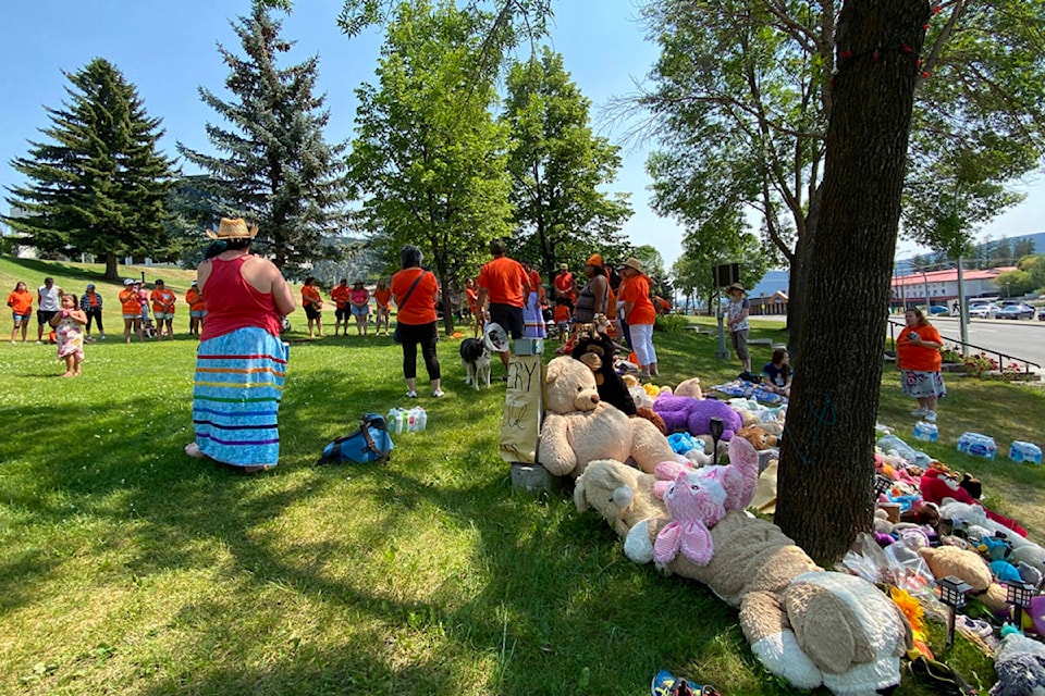 A vigil was held at Herb Gardner Park in Williams Lake on Canada Day. (Angie Mindus photo)