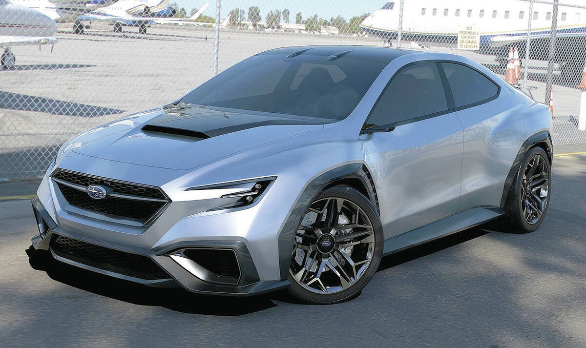 The replacements for the Subaru WRX and WRX STI are expected to take their styling cues from the Viziv concept, pictured. The STI is expected to make 400 horsepower. PHOTO: SUBARU