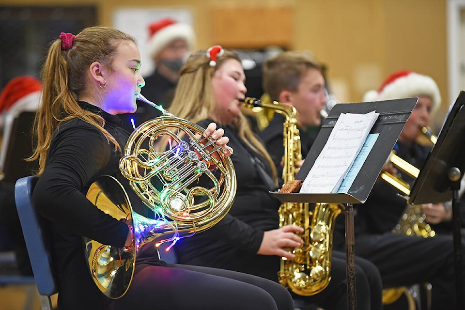 Kathryn Navatil on the French horn. (Ruth Lloyd Photo - Williams Lake Tribune)