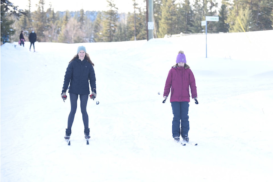Kristy Fornwald and her daughter Ana Burkey, 10, get out on the trails at Bull Mountain. “We spend a lot of time up here,” said Fornwald. “It feels like our second home in the winter.” (Ruth Lloyd photo - WL Tribune)