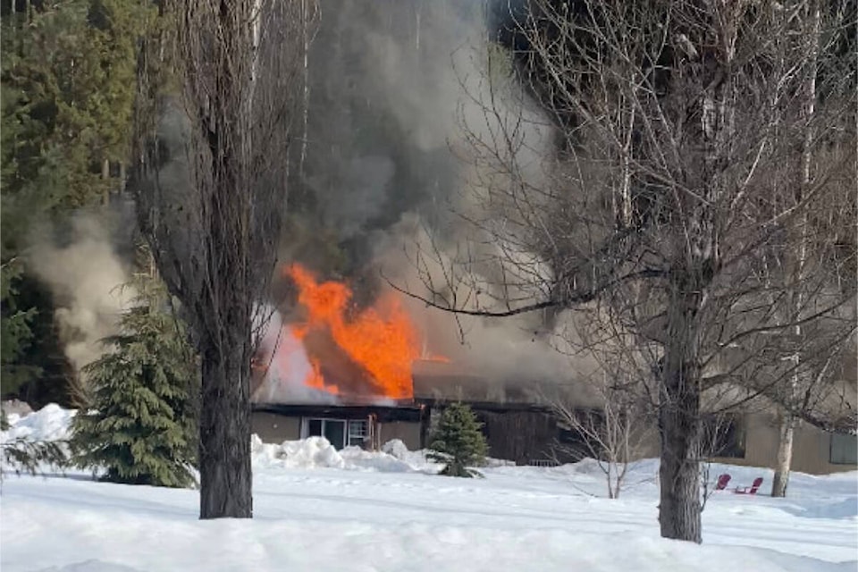 An electrical fire started in one wall of the Messy Owl Inn in Likely, Friday, March 18. (Photo submitted)