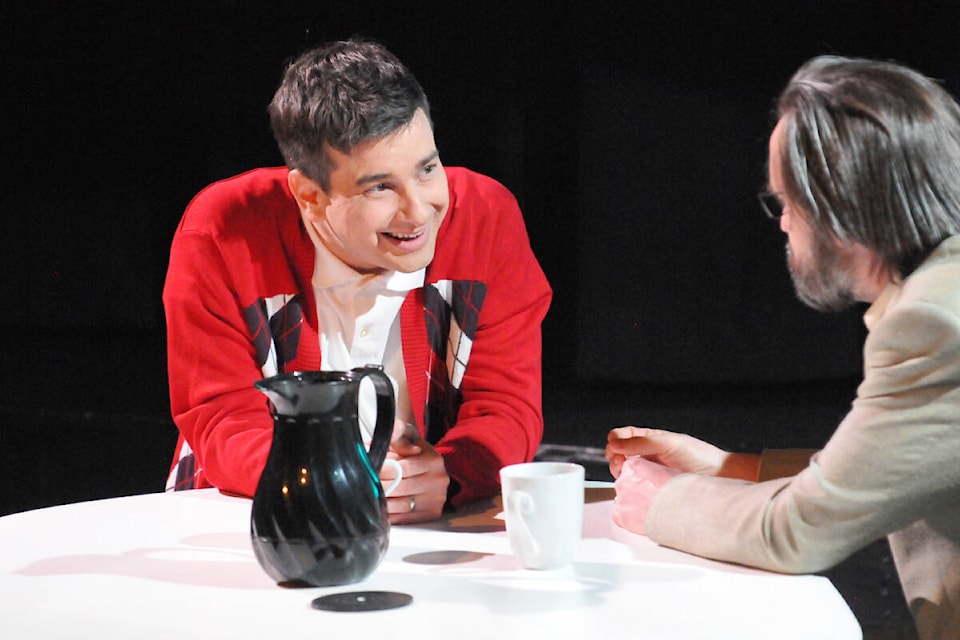Matt Tyne, left, and Chris Armstrong star in A Number, opening April 13, 2022 at the WL Theatre Society. (Ruth Lloyd photo - Efteen)