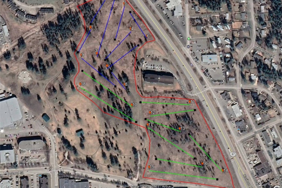 An 18-hole disc golf course will be going into Boitanio Park in the northeast section. (City of Williams Lake image)