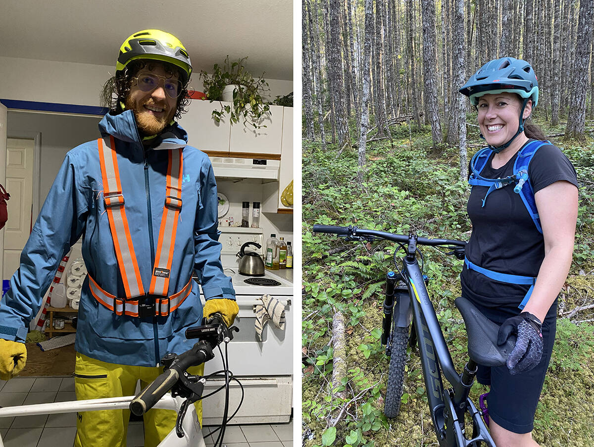 Samuel Goddard (Campbell River) started cycling to work every day, and noticed dramatic changes in his health. Kristy Gabelhouse (Nanaimo) won the Exodus Travels grand prize Cycling Adventure by participating in GoByBike Week.