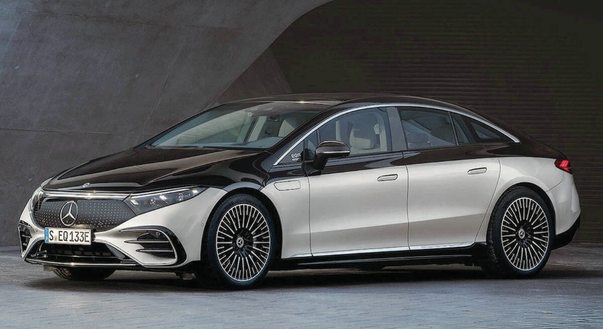 The Mercedes-Benz EQS sedan is expected to arrive in late 2022 as a 2023 model, along with the EQE utility vehicle. PHOTO: MERCEDES-BENZ