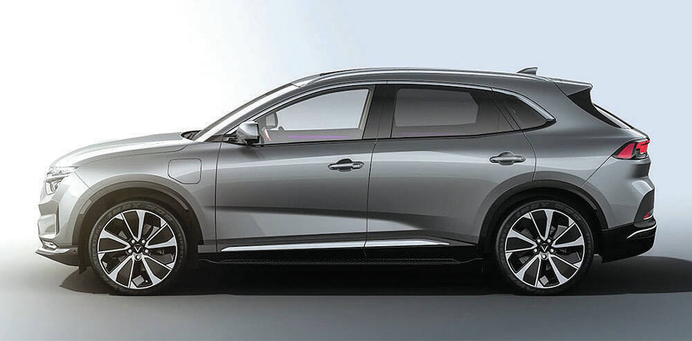 The electric Vinfast VF e36 and the VF e35 will be shown at the Los Angeles auto show in late November. PHOTO: VINFAST
