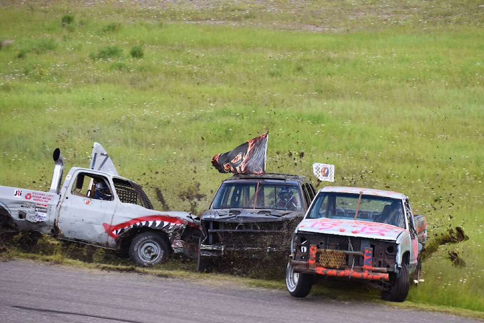 WL Forestry/NAPA Thunder Mountain Speedway treated race fans to a hit-to-pass event to kick off Stampede weekend racing. (Angie Mindus photos - Williams Lake Tribune)