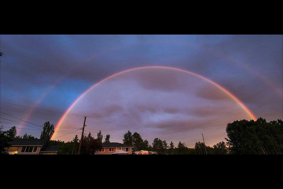 A rainbow after the rains in Lac La Hache. (Heather Mereniuk photo- submitted)