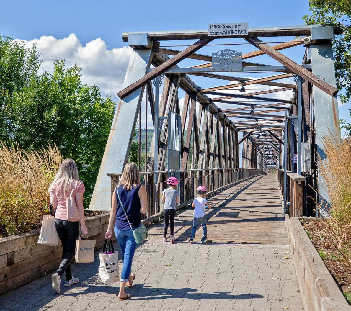 View the mighty Fraser River with a stroll along Quesnels Riverfront Trail, including the pedestrian footbridge that will take you right over the river. Bonnie Grenon photo