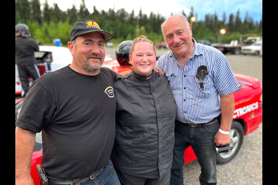 Kendell, Emily and Earl Thomas are regulars up at the local race track. (Angie Mindus photo - Casual Country 2022)