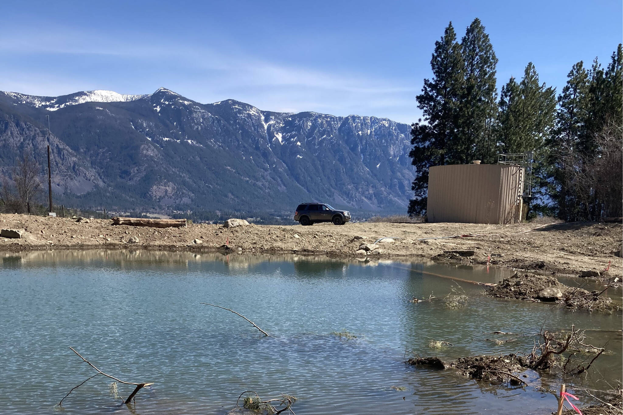 The reservoir site in 2021, following restoration. Facing southeast. (Town of Creston)