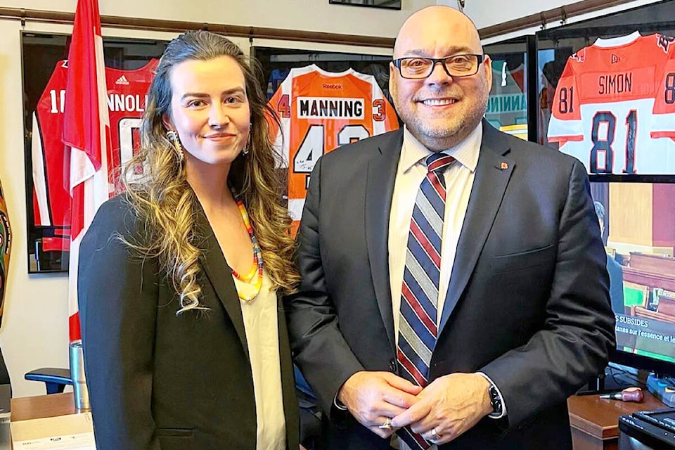 Julia Flinton was in Ottawa with Cariboo-Prince George MP Todd Doherty where she took part in the Young Cattlemen’s Association Young Leadership Program, one of 16 people chosen to participate. (Photo submitted)