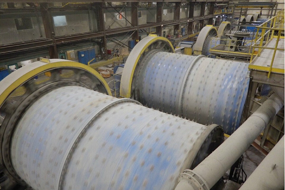 Concentrator plant grinding bay at Mount Polley Mine. (Mount Polley Mine photo)