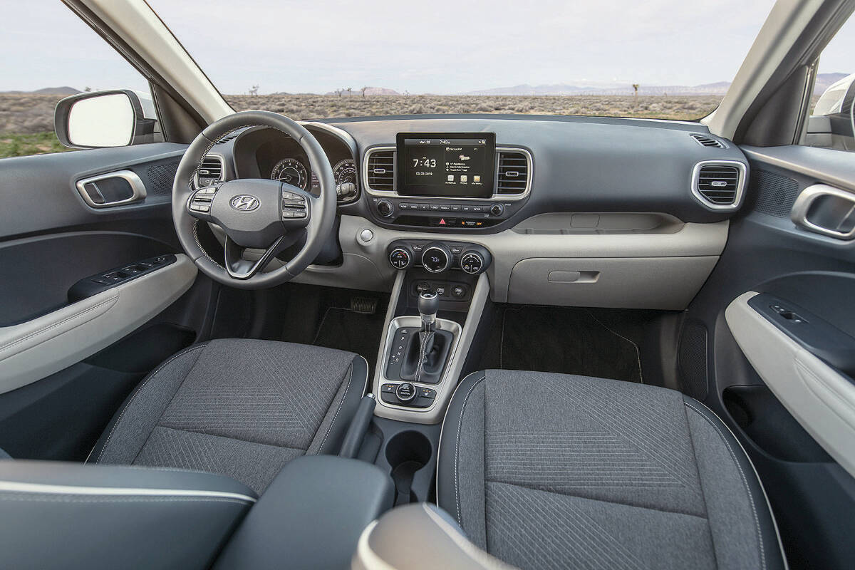 Just because a vehicle is based priced at just $23,100, it doesnt have to look like it costs that little. It also doesnt have to be bare bones. The base Venue includes power accessories, air conditioning as well as some active-safety technology. PHOTO: HYUNDAI