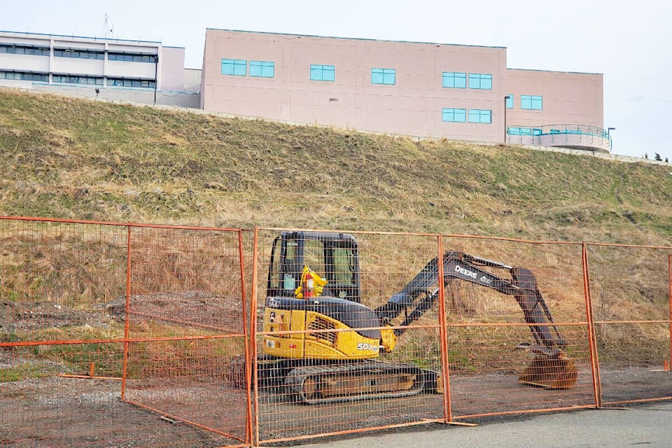 Contractors are on site at the Cariboo Memorial Hospital grounds as work gets underway for the redevelopment project. (Monica Lamb-Yorski photo - Efteen)