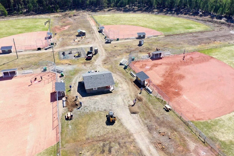 A drone view of the ball fields at Esler taken in 2023. (Gene Cooper photo)