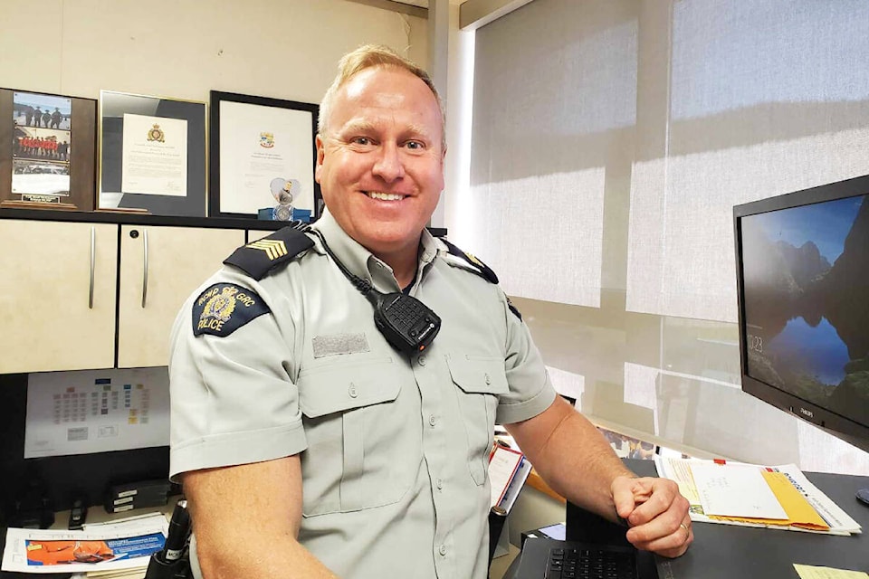 Staff Sgt. Brad McKinnon of the Williams Lake RCMP is also acting inspector until the new inspector arrives later this year. (Monica Lamb-Yorski photo - Williams Lake Tribune)