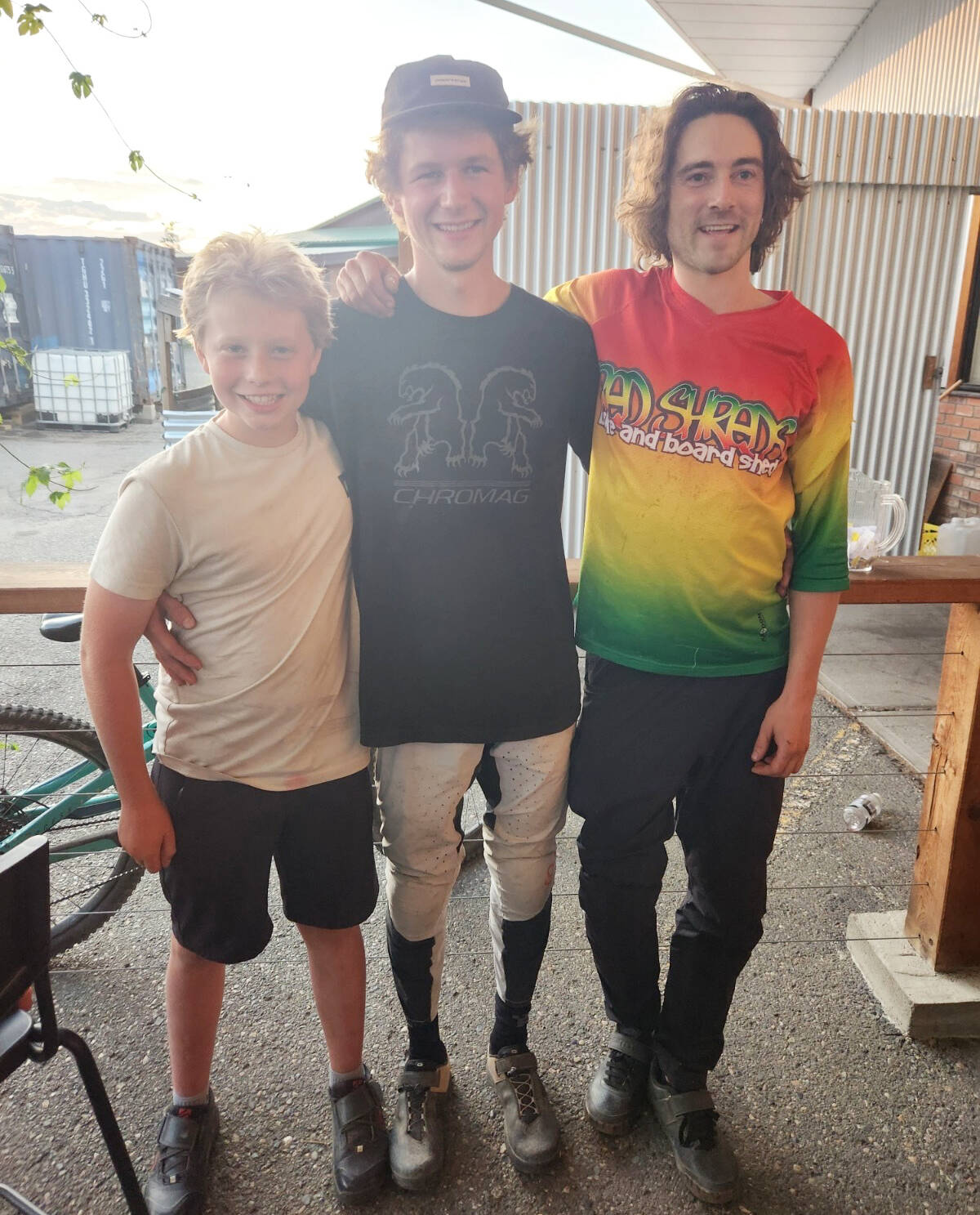 The three fastest times belonged to Wilson Thompson, centre, Cory Brunelle, right, and Rhys Vath. (Dena Baumann photo)