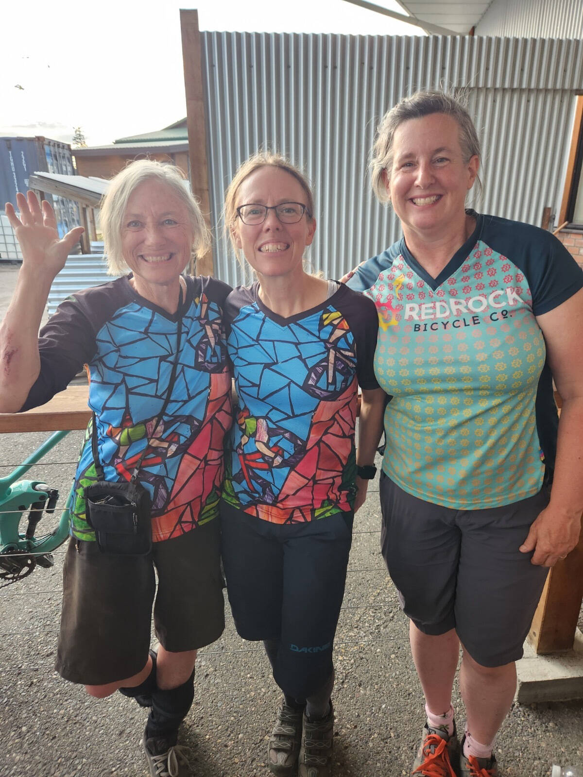Three fastest women in the 50+ group were Bev Rooke, centre, Sara Gash, right, and Denise Deschene. (Dena Baumann photo)