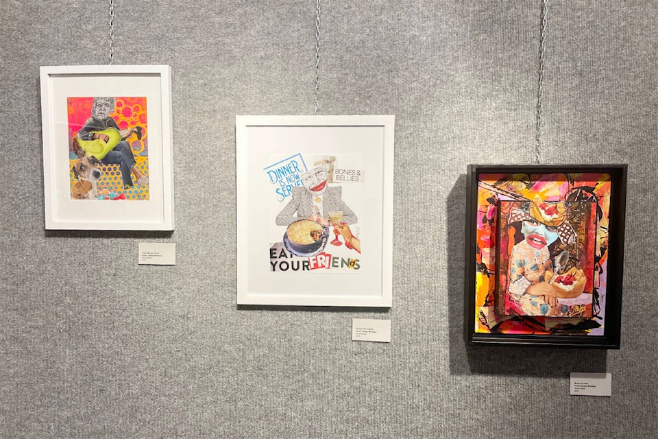 Pieces in the Feast for the Eyes art show in the main gallery of the Station House Gallery in Williams Lake until August 26, 2023. (Ruth Lloyd photo - Efteen)