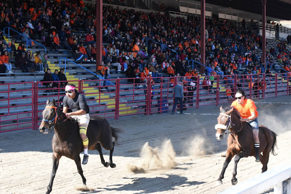 Indian Rely Races were part of the National Day for Truth and Reconciliation events in Williams Lake, taking place Sept. 30 at the Stampede Grounds. (Angie Mindus photo - Williams Lake Tribune)