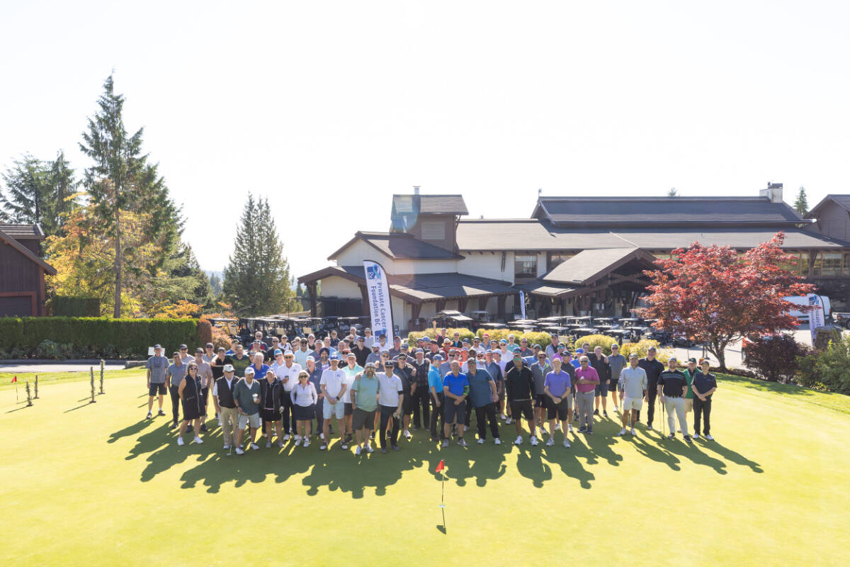Prostate Cancer supporters rally together to show their support. Photo courtesy of Derek Stevens.
