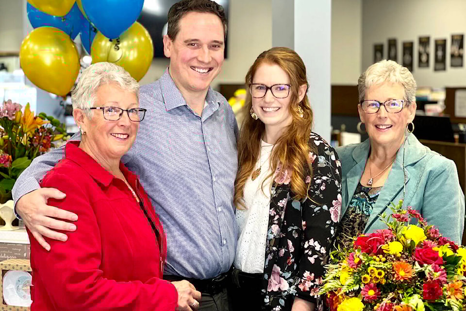 Woodland Jewellers Ltd has been a family-owned and operated business in Williams Lake since 1933. Pictured above are third and fourth generation past and current owners; Cindy Watt, Geoff Bourdon, Kendal Bourdon and Brenda Bourdon. (Angie Mindus photo - Efteen)