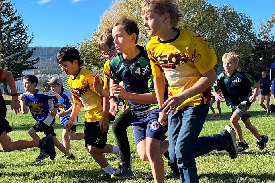 The annual School District 27 Cross-Country Run attracted elementary-aged athletes from Williams Lake and surrounding area to compete in Boitanio Park Friday, Oct. 13. (Angie Mindus photo - Efteen)