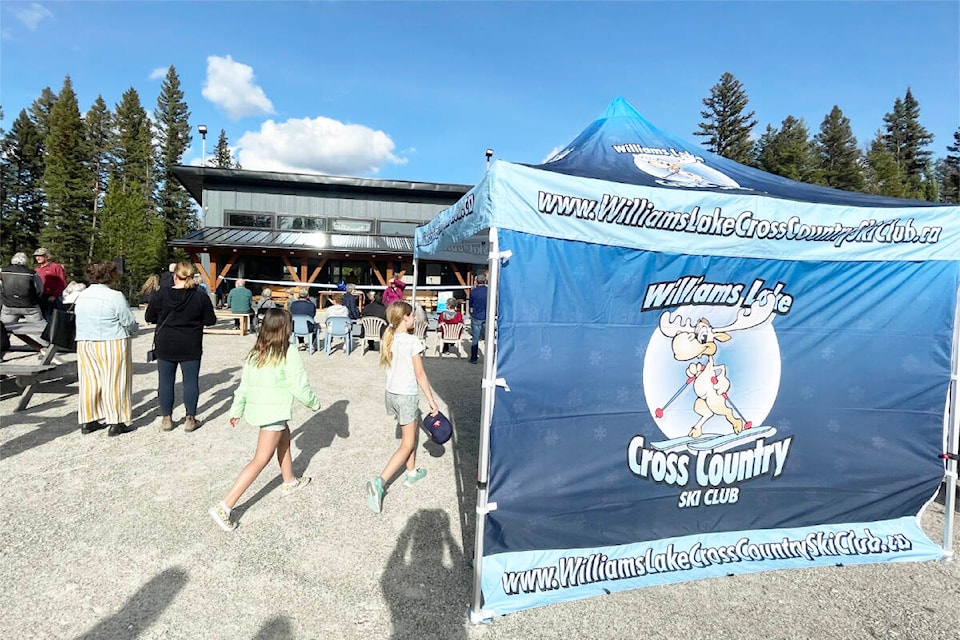 The grand opening of the new day lodge at the Bull Mountain Cross Country Ski Area took place under sunny skies and saw T-shirt and shorts weather on Oct. 15, 2023. (Ruth Lloyd photo - Efteen)