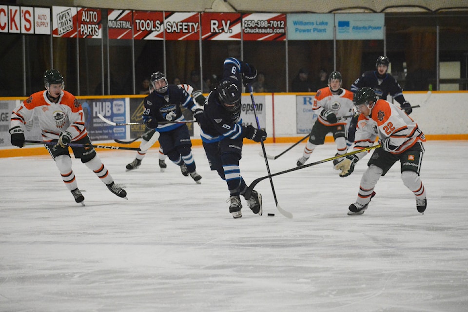 The Williams Lake Mustangs play against the Nelson Maple Leafs on home ice Friday, Oct. 11. 