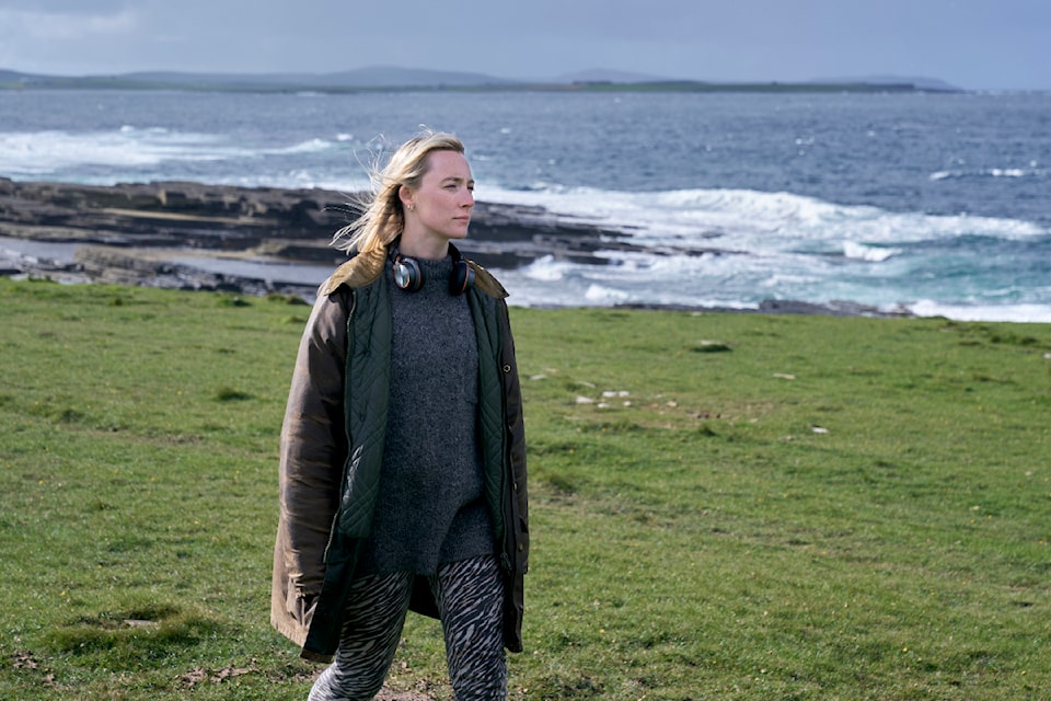 Saoirse Ronan captivates in drama, The Outrun, set against the rugged beauty of Scotland’s Orkney Islands.                               
