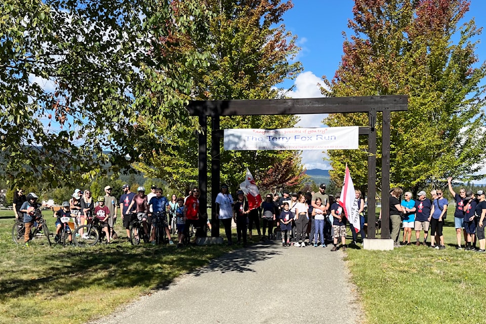 The sun is shining for the Terry Fox run in Barriere on Sunday, Sept. 15. 