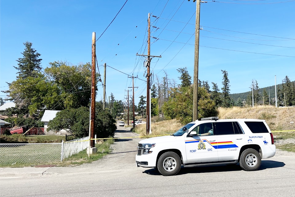 RCMP on the scene of an incident in Williams Lake on Sept. 3.