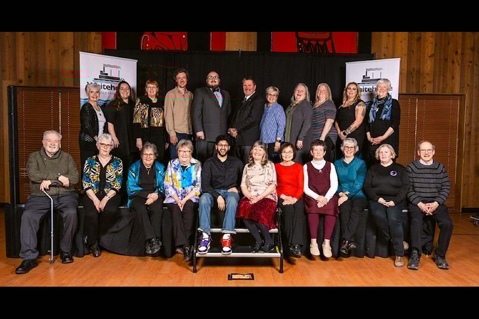 Nominees for the City of Whitehorse's Volunteer of the Year award pose for a photo with Mayor Kirk Cameron at the April 15 award ceremony. (City of Whitehorse Photo)